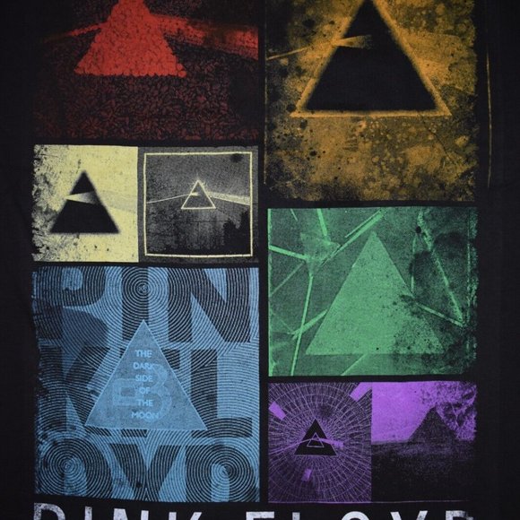 Pink Floyd Mens Black Triangle Prism Images Shirt New With Tags - Picture 3 of 4